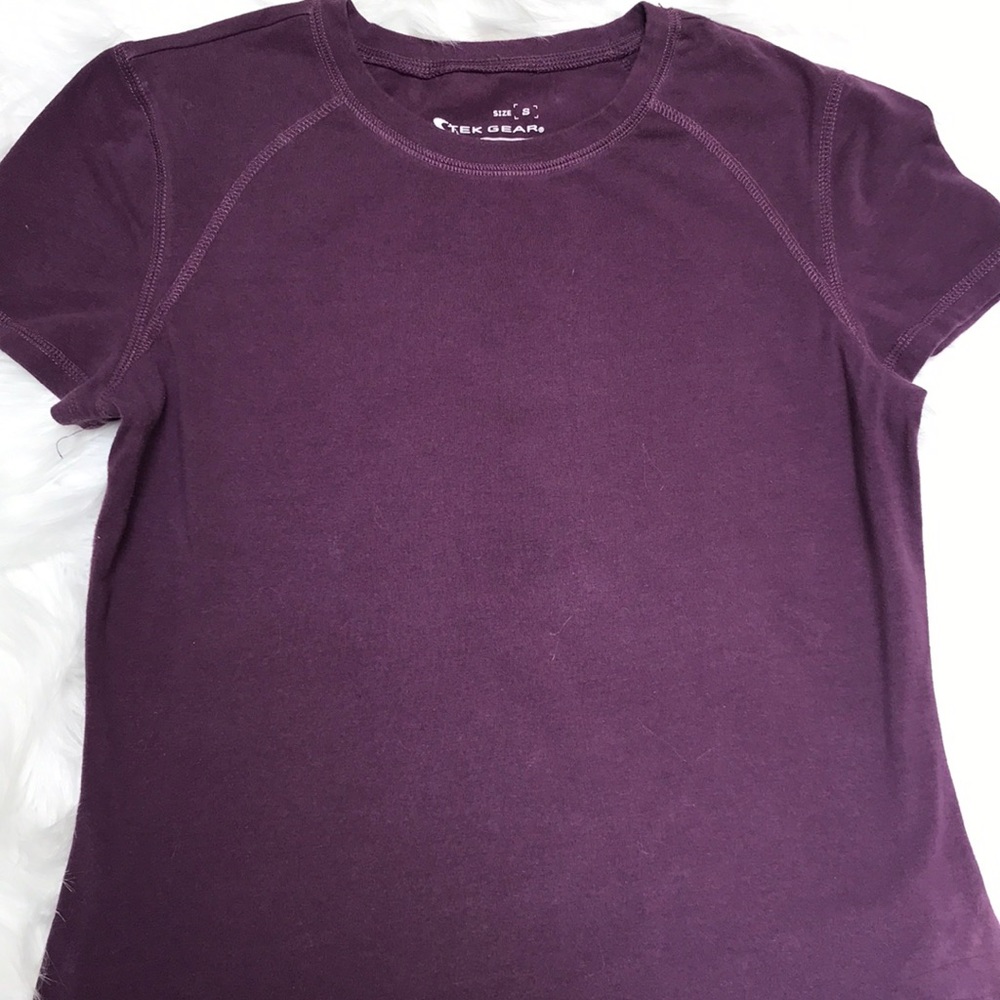 Tek Gear Athletic Purple Cotton Top Size Small